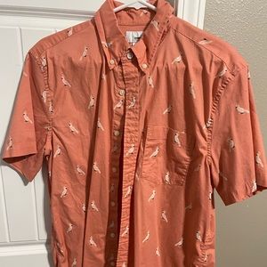 Parrot Patterned Casual button down Shirt